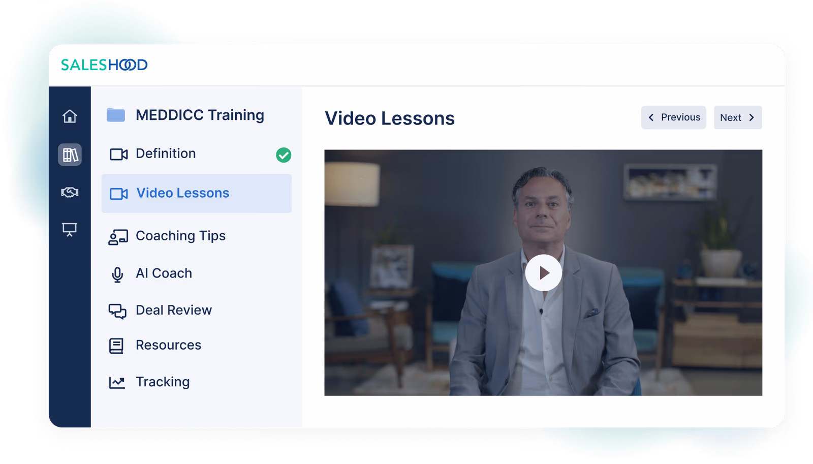 Saleshood sales enablement platform interface