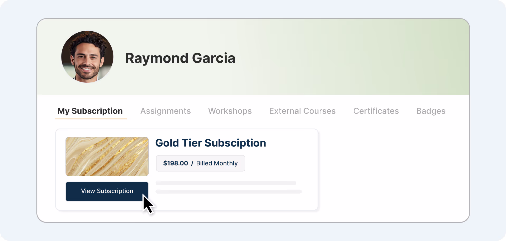 E-commerce LMS training content subscriber tier selection.