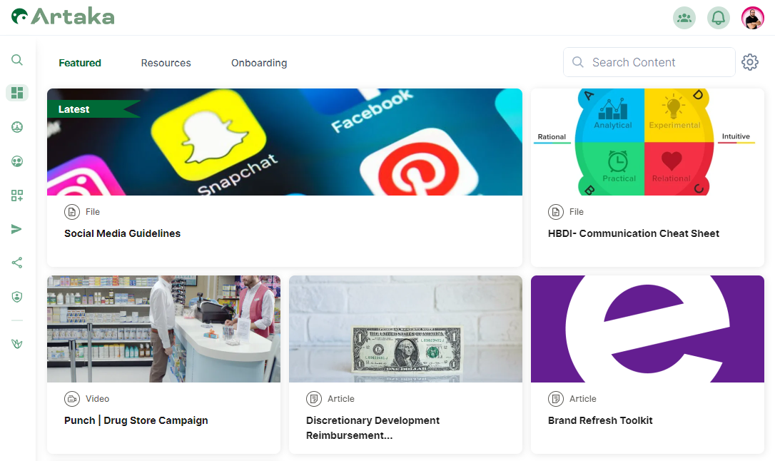 Continu makes centralizing training content easy for learners and admins
