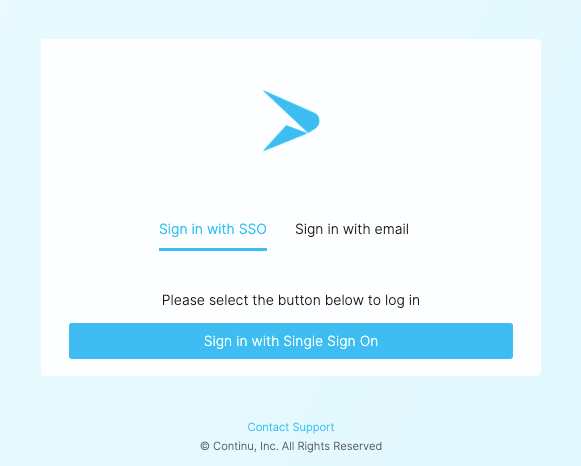 Enable single sign on (SSO) for external users in Continu