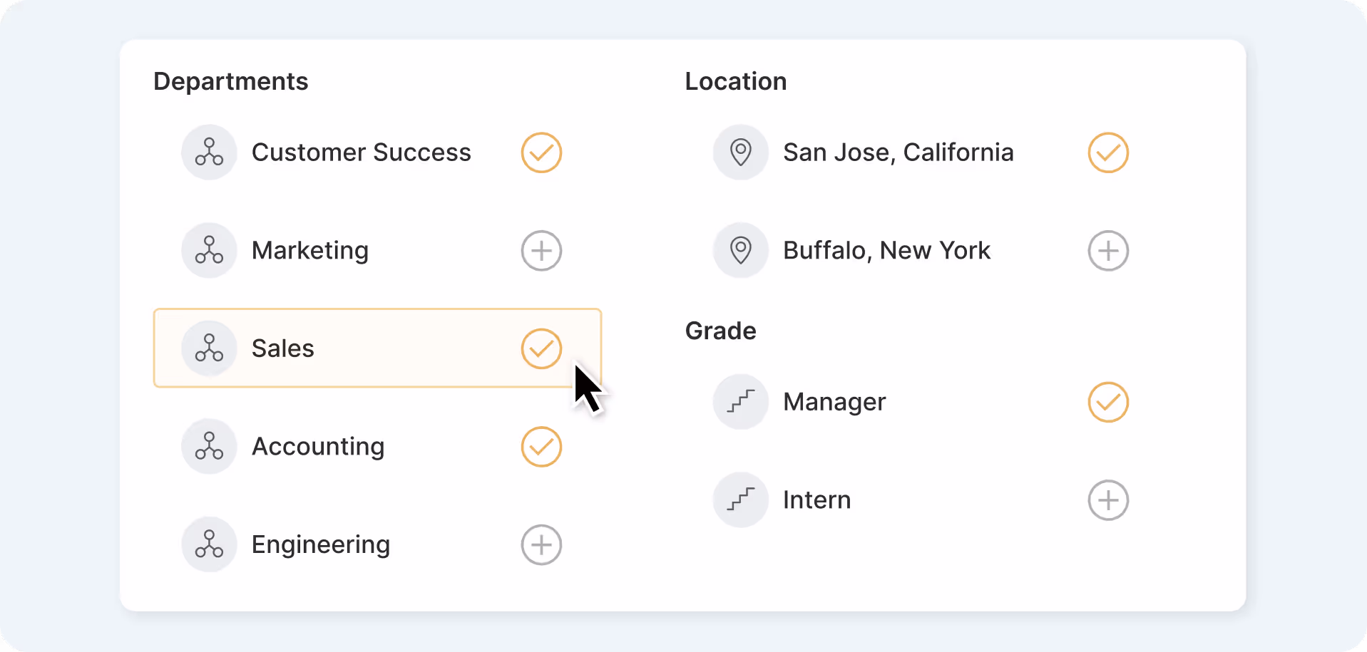 Decide which team members can view and edit training materials based on their role, level, location, or department.