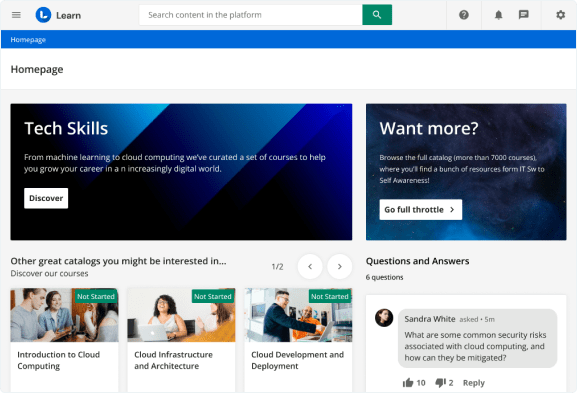 Docebo dashboard