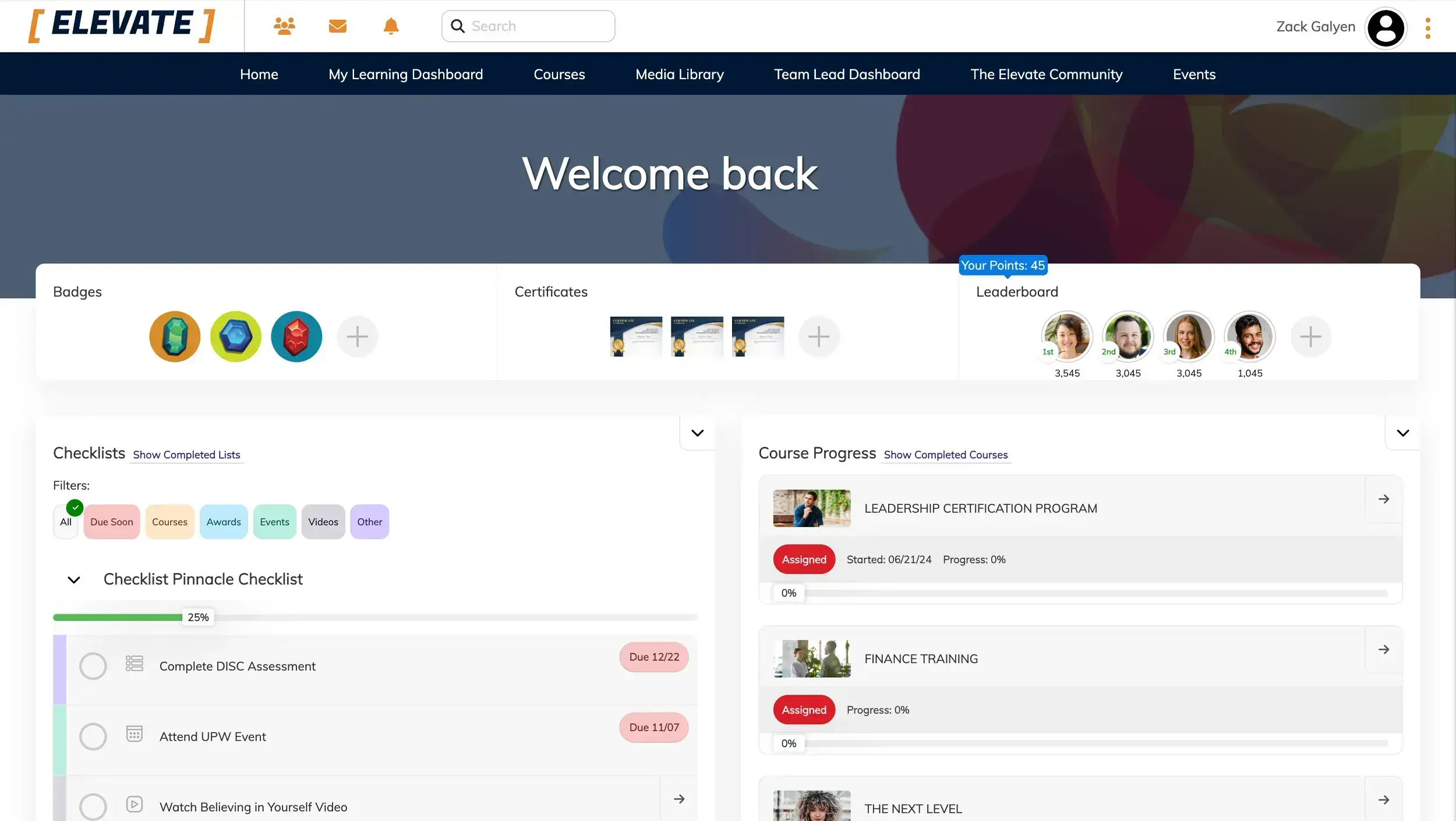 Tovuti dashboard